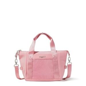 Baggallini Pink All Day Mini Duffel Shoulder/Hand Bag Tote Purse Zip Closure